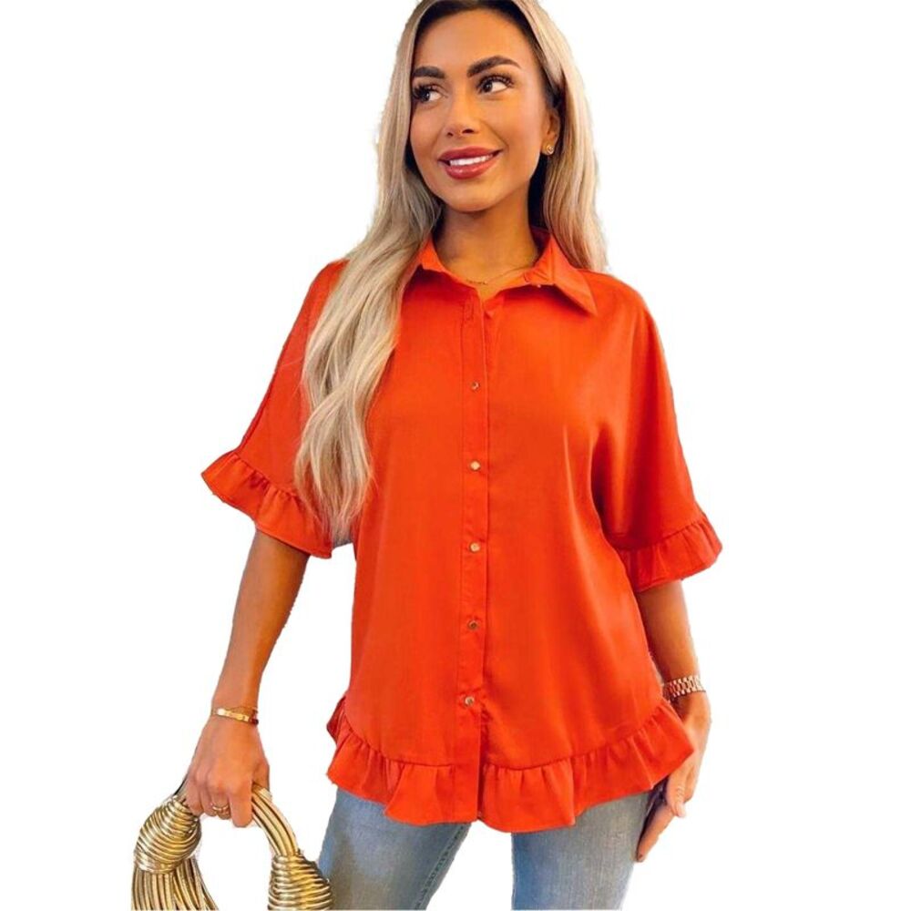 AX Paris Womens/Ladies Button Blouse / Orange